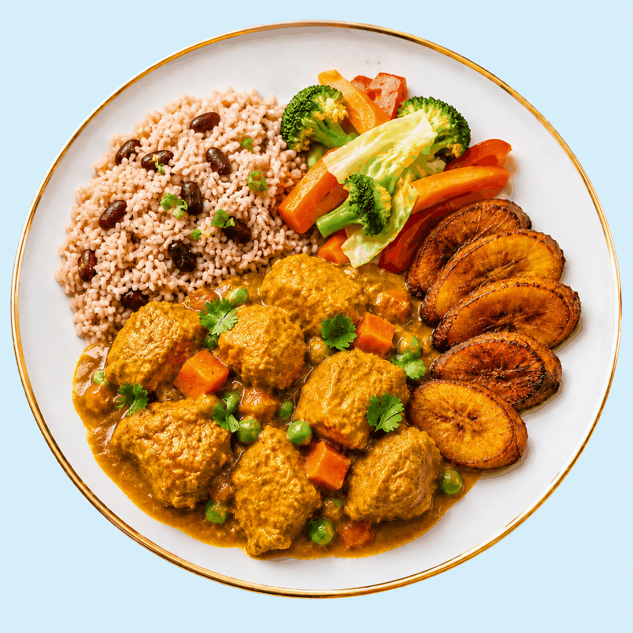 Curry Chicken traditional dinner