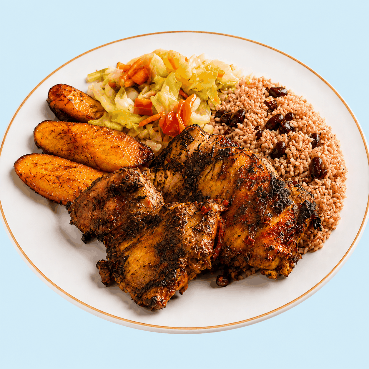 Jerk Chicken traditional dinner